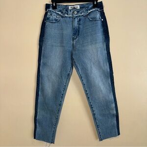 Zee Gee Why Blue Toned Step Mum High Rise Taper Jeans Size 28 NWOT!